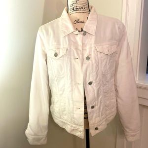 A larger light beige Corduroy coat from Gap. Used couple of times.